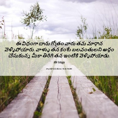 Picture 06 - న్యాయాధిపతులు 18:26 TELIRV - ఈ విధంగా దాను - Bible Verse Picture