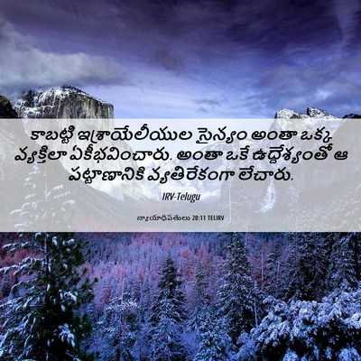 Picture 06 - న్యాయాధిపతులు 20:11 TELIRV - కాబట్టి - Bible Verse Picture
