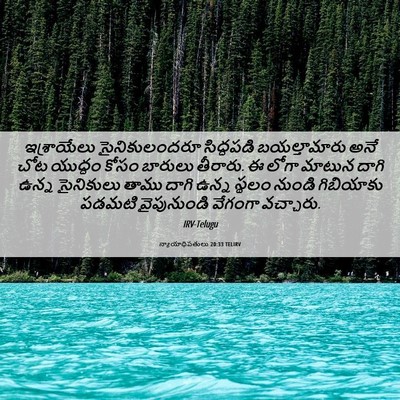 Picture 06 - న్యాయాధిపతులు 20:33 TELIRV - ఇశ్రాయేలు - Bible Verse Picture