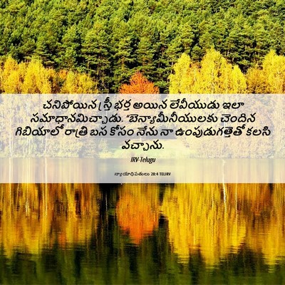 Picture 06 - న్యాయాధిపతులు 20:4 TELIRV - చనిపోయిన స్త్రీ - Bible Verse Picture