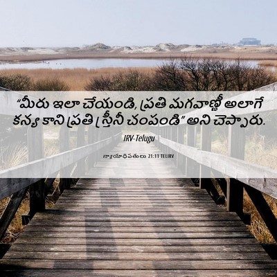 Picture 06 - న్యాయాధిపతులు 21:11 TELIRV - “మీరు ఇలా చేయండి, - Bible Verse Picture
