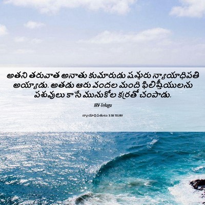 Picture 06 - న్యాయాధిపతులు 3:30 TELIRV - అతని తరువాత అనాతు - Bible Verse Picture