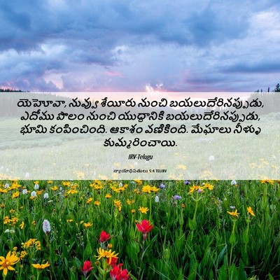 Picture 06 - న్యాయాధిపతులు 5:4 TELIRV - యెహోవా, నువ్వు - Bible Verse Picture