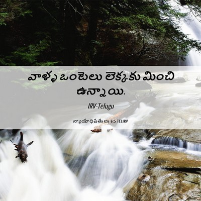 Picture 06 - న్యాయాధిపతులు 6:5 TELIRV - వాళ్ళ ఒంటెలు - Bible Verse Picture