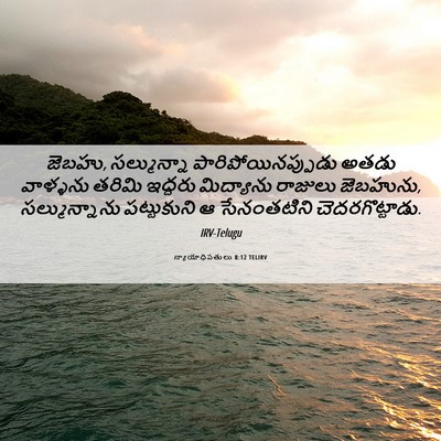 Picture 06 - న్యాయాధిపతులు 8:12 TELIRV - జెబహు, సల్మున్నా - Bible Verse Picture