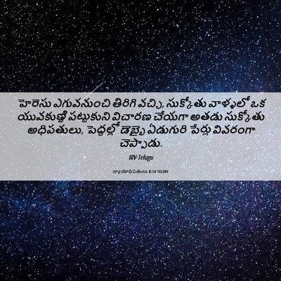 Picture 06 - న్యాయాధిపతులు 8:14 TELIRV - హెరెసు ఎగువనుంచి - Bible Verse Picture