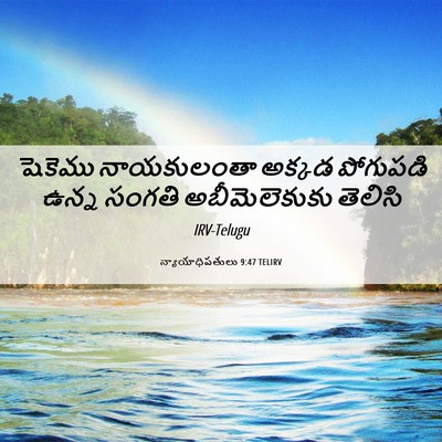 Picture 06 - న్యాయాధిపతులు 9:47 TELIRV - షెకెము నాయకులంతా - Bible Verse Picture