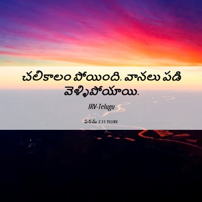 Picture 06 - పరమ 2:11 TELIRV - చలికాలం పోయింది. - Bible Verse Picture