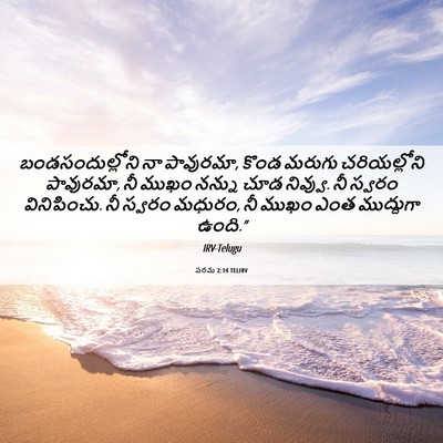Picture 06 - పరమ 2:14 TELIRV - బండసందుల్లోని నా - Bible Verse Picture