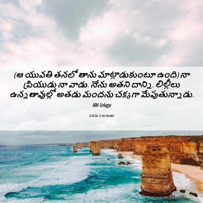 Picture 06 - పరమ 2:16 TELIRV - (ఆ యువతి తనలో తాను - Bible Verse Picture