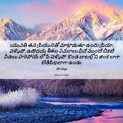 Picture 06 - పరమ 2:17 TELIRV - (యువతి తన - Bible Verse Picture