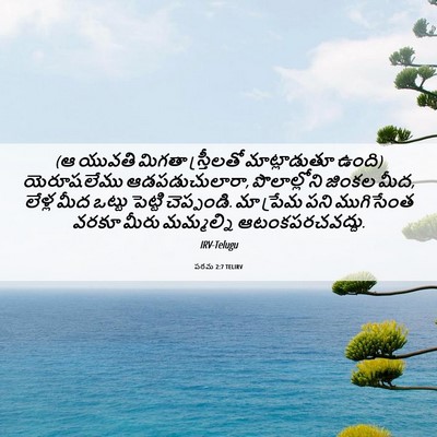 Picture 06 - పరమ 2:7 TELIRV - (ఆ యువతి మిగతా - Bible Verse Picture