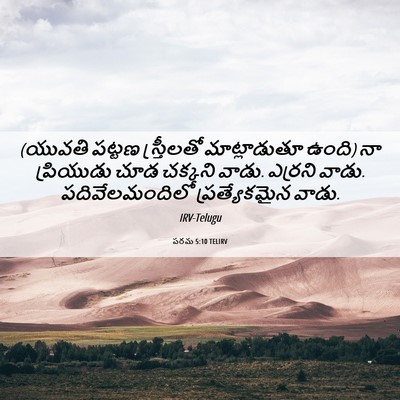 Picture 06 - పరమ 5:10 TELIRV - (యువతి పట్టణ - Bible Verse Picture