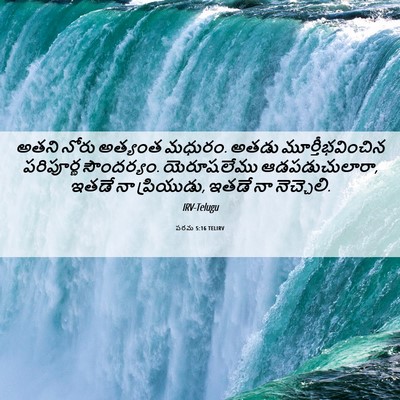 Picture 06 - పరమ 5:16 TELIRV - అతని నోరు అత్యంత - Bible Verse Picture
