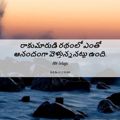Picture 06 - పరమ 6:12 TELIRV - రాకుమారుడి రథంలో - Bible Verse Picture
