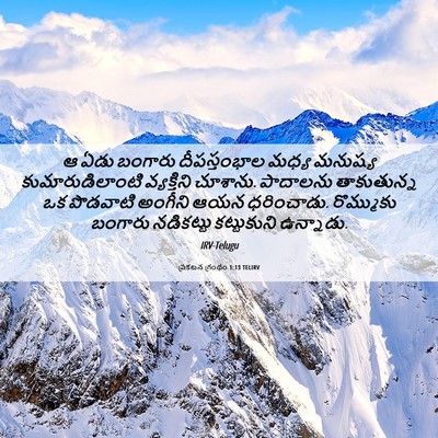 Picture 06 - ప్రకటన గ్రంథం 1:13 TELIRV - ఆ ఏడు బంగారు - Bible Verse Picture