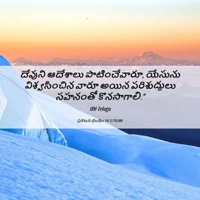 Picture 06 - ప్రకటన గ్రంథం 14:12 TELIRV - దేవుని ఆదేశాలు - Bible Verse Picture