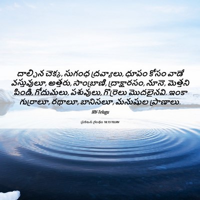 Picture 06 - ప్రకటన గ్రంథం 18:13 TELIRV - దాల్చిన చెక్క, - Bible Verse Picture