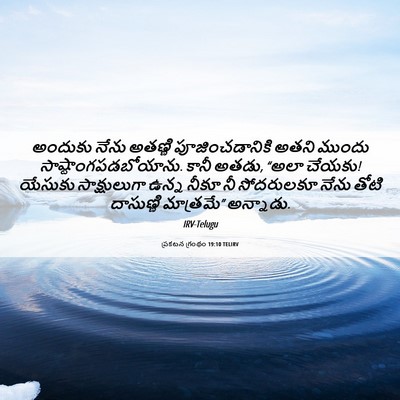 Picture 06 - ప్రకటన గ్రంథం 19:10 TELIRV - అందుకు నేను - Bible Verse Picture