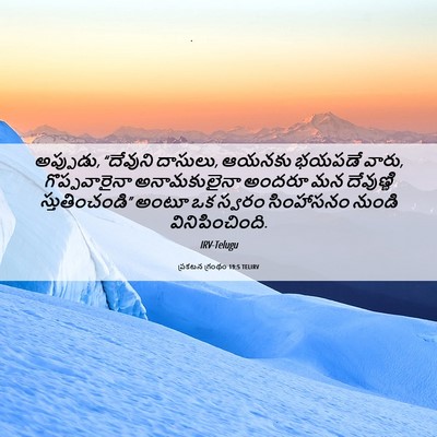 Picture 06 - ప్రకటన గ్రంథం 19:5 TELIRV - అప్పుడు, “దేవుని - Bible Verse Picture