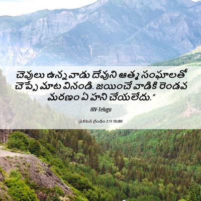Picture 06 - ప్రకటన గ్రంథం 2:11 TELIRV - చెవులు ఉన్నవాడు - Bible Verse Picture