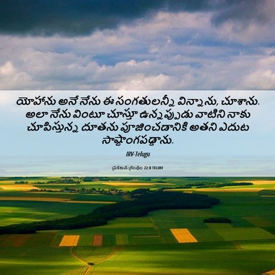 Picture 06 - ప్రకటన గ్రంథం 22:8 TELIRV - యోహాను అనే నేను ఈ - Bible Verse Picture