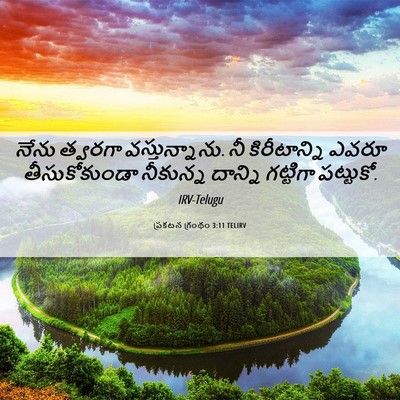 Picture 06 - ప్రకటన గ్రంథం 3:11 TELIRV - నేను త్వరగా - Bible Verse Picture