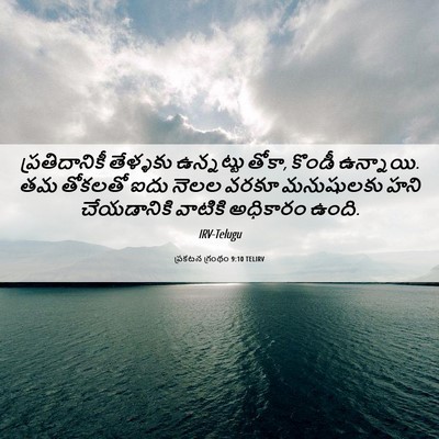 Picture 06 - ప్రకటన గ్రంథం 9:10 TELIRV - ప్రతిదానికీ - Bible Verse Picture