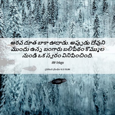 Picture 06 - ప్రకటన గ్రంథం 9:13 TELIRV - ఆరవ దూత బాకా ఊదాడు. - Bible Verse Picture