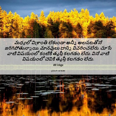 Picture 06 - ప్రసంగి 1:8 TELIRV - మధ్యలో విశ్రాంతి - Bible Verse Picture