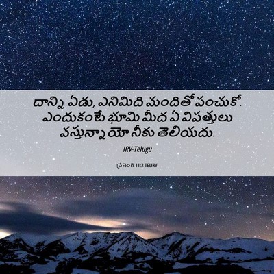 Picture 06 - ప్రసంగి 11:2 TELIRV - దాన్ని ఏడు, - Bible Verse Picture
