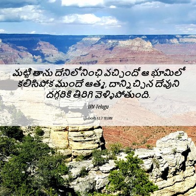Picture 06 - ప్రసంగి 12:7 TELIRV - మట్టి తాను - Bible Verse Picture
