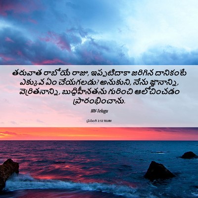 Picture 06 - ప్రసంగి 2:12 TELIRV - తరువాత రాబోయే - Bible Verse Picture
