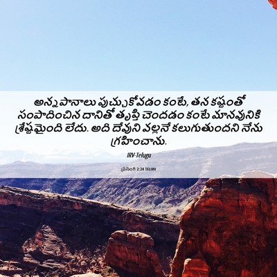 Picture 06 - ప్రసంగి 2:24 TELIRV - అన్నపానాలు - Bible Verse Picture
