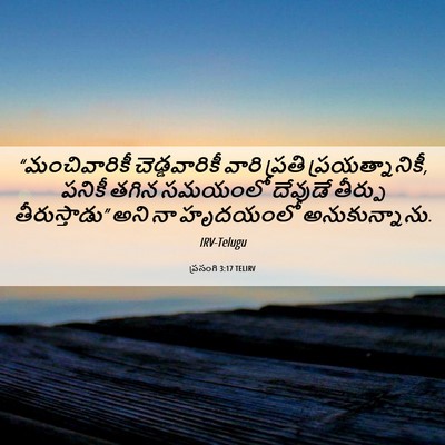 Picture 06 - ప్రసంగి 3:17 TELIRV - “మంచివారికీ - Bible Verse Picture