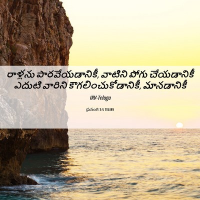 Picture 06 - ప్రసంగి 3:5 TELIRV - రాళ్లను - Bible Verse Picture