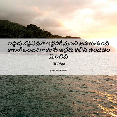 Picture 06 - ప్రసంగి 4:9 TELIRV - ఇద్దరు కష్టపడితే - Bible Verse Picture