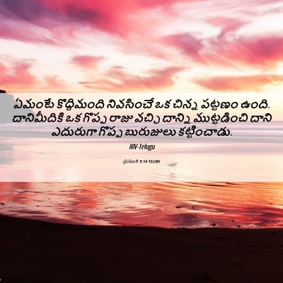 Picture 06 - ప్రసంగి 9:14 TELIRV - ఏమంటే కొద్దిమంది - Bible Verse Picture