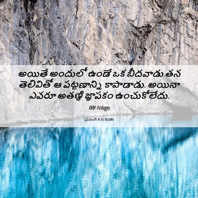 Picture 06 - ప్రసంగి 9:15 TELIRV - అయితే అందులో ఉండే - Bible Verse Picture