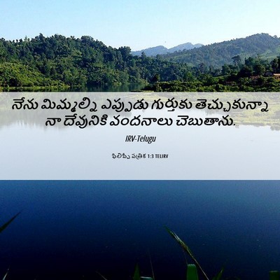 Picture 06 - ఫిలిప్పీ పత్రిక 1:3 TELIRV - నేను మిమ్మల్ని - Bible Verse Picture
