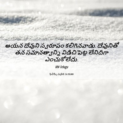 Picture 06 - ఫిలిప్పీ పత్రిక 2:6 TELIRV - ఆయన దేవుని - Bible Verse Picture