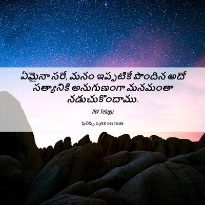 Picture 06 - ఫిలిప్పీ పత్రిక 3:16 TELIRV - ఏమైనా సరే, మనం - Bible Verse Picture