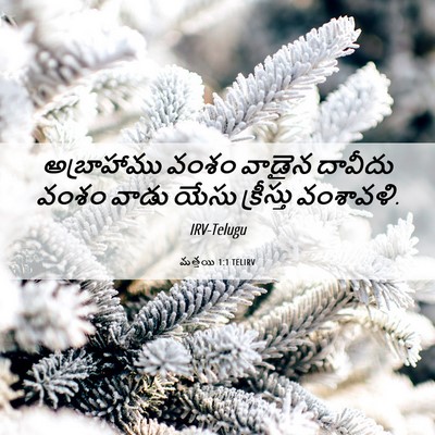Picture 06 - మత్తయి 1:1 TELIRV - అబ్రాహాము వంశం - Bible Verse Picture