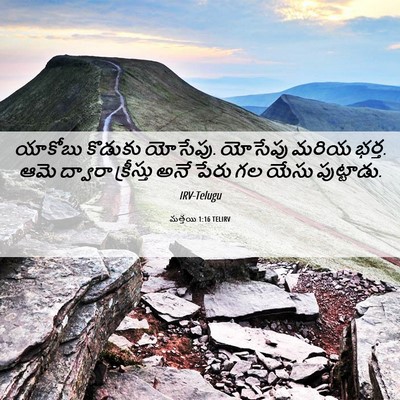 Picture 06 - మత్తయి 1:16 TELIRV - యాకోబు కొడుకు - Bible Verse Picture