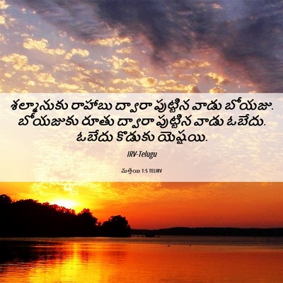 Picture 06 - మత్తయి 1:5 TELIRV - శల్మానుకు రాహాబు - Bible Verse Picture