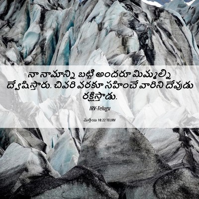 Picture 06 - మత్తయి 10:22 TELIRV - నా నామాన్ని బట్టి - Bible Verse Picture