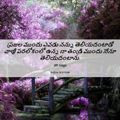 Picture 06 - మత్తయి 10:33 TELIRV - ప్రజల ముందు ఎవడు - Bible Verse Picture