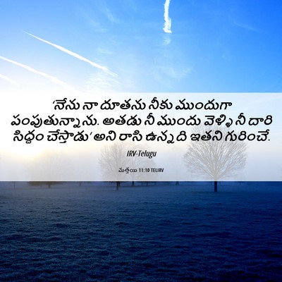 Picture 06 - మత్తయి 11:10 TELIRV - ‘నేను నా దూతను - Bible Verse Picture