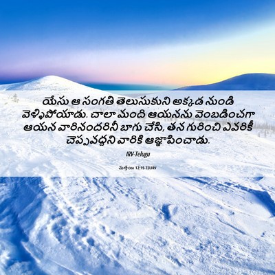 Picture 06 - మత్తయి 12:15 TELIRV - యేసు ఆ సంగతి - Bible Verse Picture