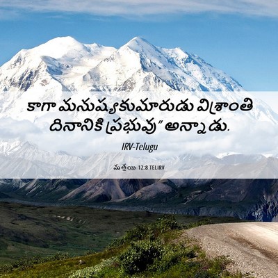 Picture 06 - మత్తయి 12:8 TELIRV - కాగా - Bible Verse Picture